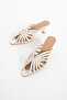 Fiora Satin Cage Detailed Pointed Toe Women's Heeled Slippers - 3