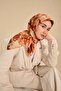 Twill Silk Scarf Watercolor Orange 90X90 - 4