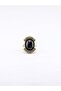 Natural Stone Black Yemen Agate Natural Stone Women's Antique Adjustable Ring Euy94Syma - 3