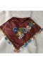 Handmade Needlework Writing, Scarf, Yemeni, Mevlit Cover, Head Cover, 4 Sides Embroidered, 100% Cotton, 100*100cm - 3