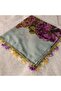 Handmade Needlework Writing, Scarf, Yemeni, Mevlit Cover, Head Cover, 4 Sides Embroidered, 100% Cotton, 100*100cm - 4