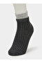 Pack of 5 - Girls Twofer-Cuff Style Rib Socks - 8