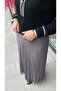 Patterned Skirt Gray 1504 - 2