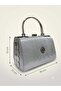 Women's Silvery Metal Handle Box Evening Dress Hand and Shoulder Bag - 7