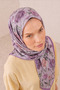 Floral Patterned Cotton Hijab Scarf - 2