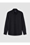 Ozmarka New Season Black Regular Fit Dobby Men's Shirt - 5