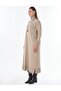 Turtleneck Knitwear Dress Stone - 3