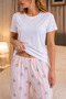 Women's 100% Cotton Combed Short Sleeve Pajama Set - 2