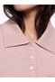 Vizyon New Season Pink Polo Collar Women's Knitwear Sweater - 3