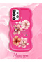 Samsung Galaxy A33 5g Compatible Case Camera Protector Red Silicone Couple Phone Case Floral Pattern - 2