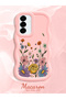 Samsung Galaxy A36 5g Compatible Case Camera Protector Pink Silicone Couple Phone Case Floral Pattern - 2
