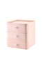 3-Tier Pink Drawer Jewelry Box Makeup and Cosmetic Organizer Drawer Office Desk Organizer - 2