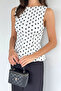 Cream Women's Polka Dot Blouse - 3