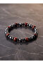 Red Tiger's Eye - Hematite Natural Stone Bracelet (8 mm) - 3