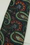 Green Shawl Pattern Italian Silk Tie İk2522 - 5