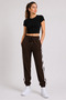 Women's Striped Elastic Waist Trackpants - 3