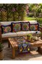 Verona Series, Suede Fringed 5-Piece Combination Cushion Cover and Runner Set (35X50 cm + 43X43 cm + 40X140Cm) - 2