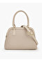 Monogram Print Tote Bag with Detachable Strap