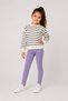 Light Purple Ribbed Winter Girls' Tights - 2