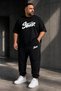Women's Men's Plus Size Oversize Tracksuit Set 2-Piece Printed Cotton Comfortable Fit Casual Sports Set Unisex L-8Xl