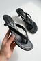Talyano Black (3 cm Heel) Short Heeled Daily Use Slippers - 4