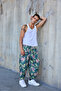 Men's Pleated Loose Shalwar Trousers with Elastic Waist and Cuffs - 5