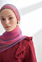 Organic Touch Viscose Blend Patterned Shawl - Powder - Gray