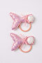 Pink Mermaid Tail and Oyster Figured Rubber Buckle for Girls, 2-Piece Set - 2