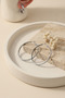 Stylish and Modern Wide Hoop Earrings for Women in Bright Gray Color - 6