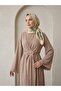 Front-Tie Accessory Detail Dress-Mink - 2