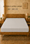 160X200 cm Ecru Double Elastic Fitted Sheet - 2