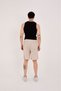 Battal Size Men's Beige Muslin Shorts 100% Cotton Above Knee Comfortable Fit - 4