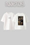 Black Horse Rugs Design Back Printed Cotton White Oversize T-Shirt