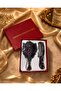 Luxury Gift Boxed Ottoman Palace Collection Antique Copper Stone Embroidered Hand Mirror and Comb Set