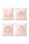 Pink Rainbow and Cloud Patterned 4-Piece Kids and Baby Pillowcase Set - 3
