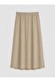 Lcw Grace Brown A-Line Skirt with Elastic Waist - 3