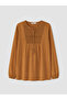 Sparkling Choices Tie-Up Roba Collar Embroidered Blouse from Shining Store