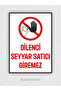 Beggar Peddler Not Allowed Warning Sign A4 20X30 cm