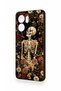 Oppo Reno 13F Compatible Floral Skeleton Pattern Silicone Case - 2