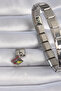 316L Steel Silver Color Dangle Ledger Figure Nomination Charm - 2