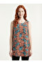 Women's Crew Neck Patterned Sleeveless Blouse