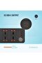 Blue 6 AC Power Strip with 4 USB-A & 2 USB-C, 3000W, 3M UK Plug, Dual Switch - 6