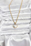 316L Steel Chain Gold Color Convex Heart Model Women's Necklace - 2