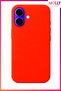 Neon Orange Liquid Velvet Matte Silicone Case for iPhone 16