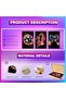 Neon Soccer Gaming 3 Piece Gallery Wrapped Canvas Wall Art | 3x 30x40cm 12x16 inch | Football Player Controller Triptych - 3