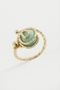Aconcept Flower Turquoise Stone Metal Ring (193604) - Yellow - 2