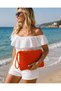 Velora Orange Hand Knitted Clutch Bag – Lined, with Zipper and Inner Pocket - 4