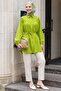Rope Belted Fat Green Shirt Tunic