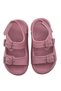 Girl's Dusty Rose Double Buckle Sandals – Lightweight, Non-Slip Sole Casual Summer Children's Slippers - 8