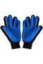 Pet Grooming Gloves, Blue Silicone Hair Removal Brush, pack of of 2 | Dogs & Cats, Deshedding Mitt, Bath & Massage, Adjustable Wrist Strap, Fur Remover